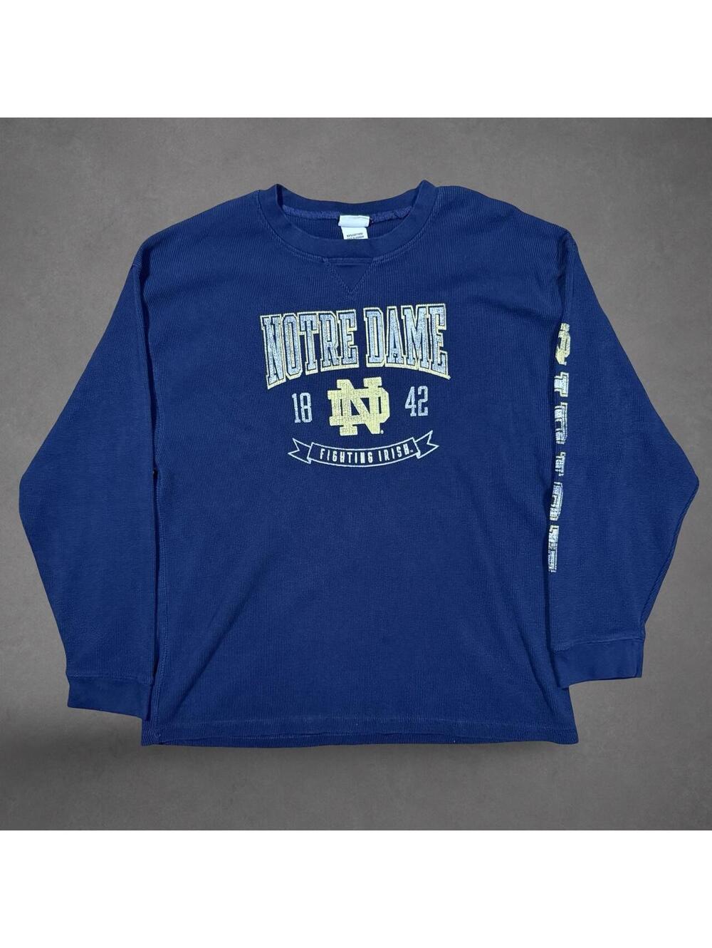 Notre Dame Fighting Irish Thermal Waffle Long Sleeve Shirt 3XL
